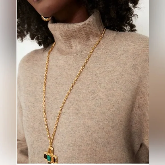Pomander Place Taupe Turtleneck Sweater Dress